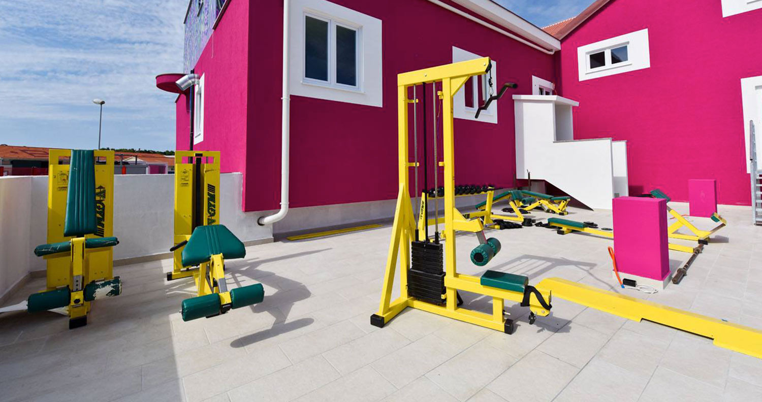 view of hostel zrće gym equipment