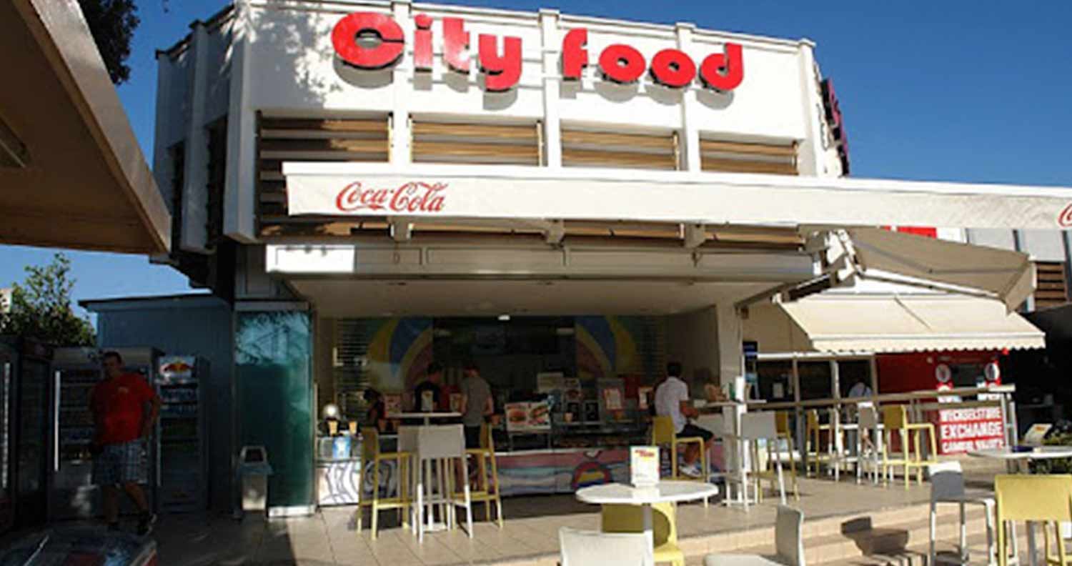 outside view of city food in novalja