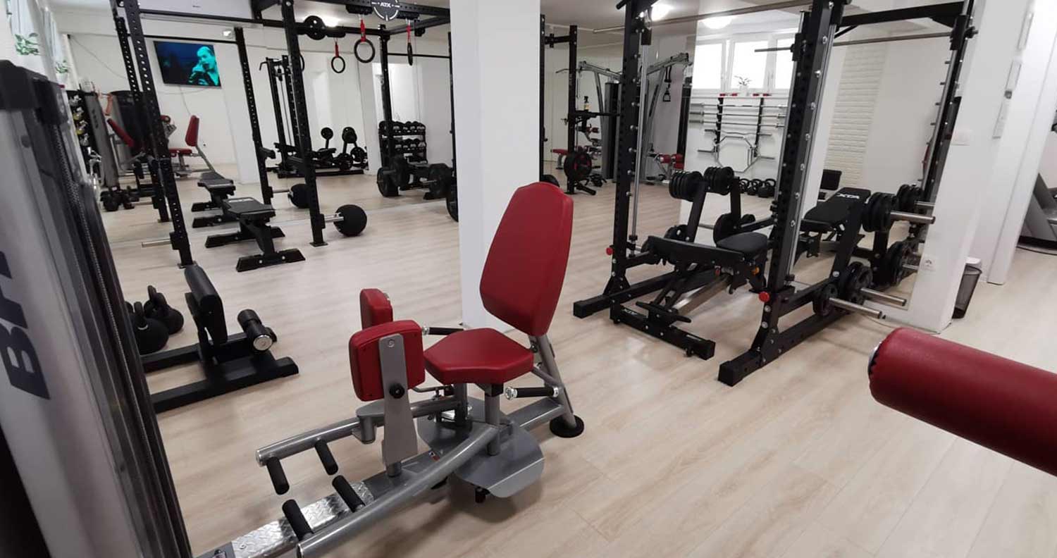 Inside Rock fitness gym in novalja