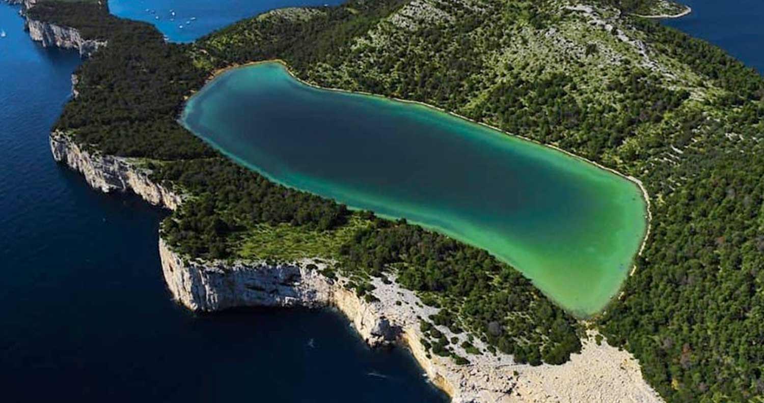 ariel view of Telašćica Nature Park