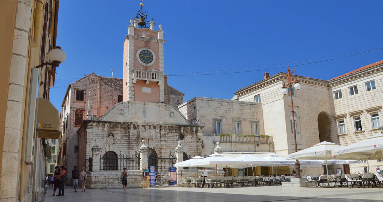 view of the church in zadar square