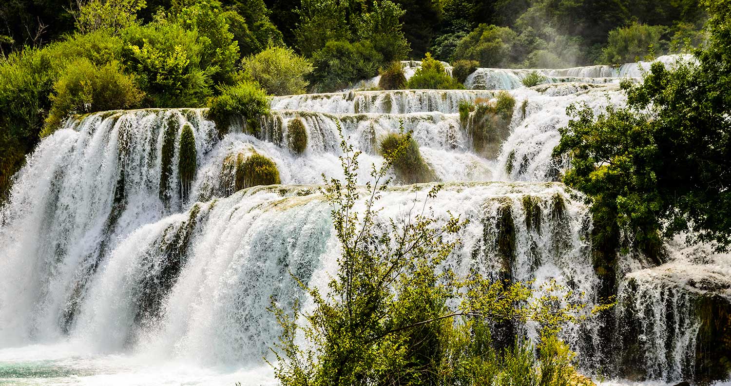 the waterfalls in Krka national park