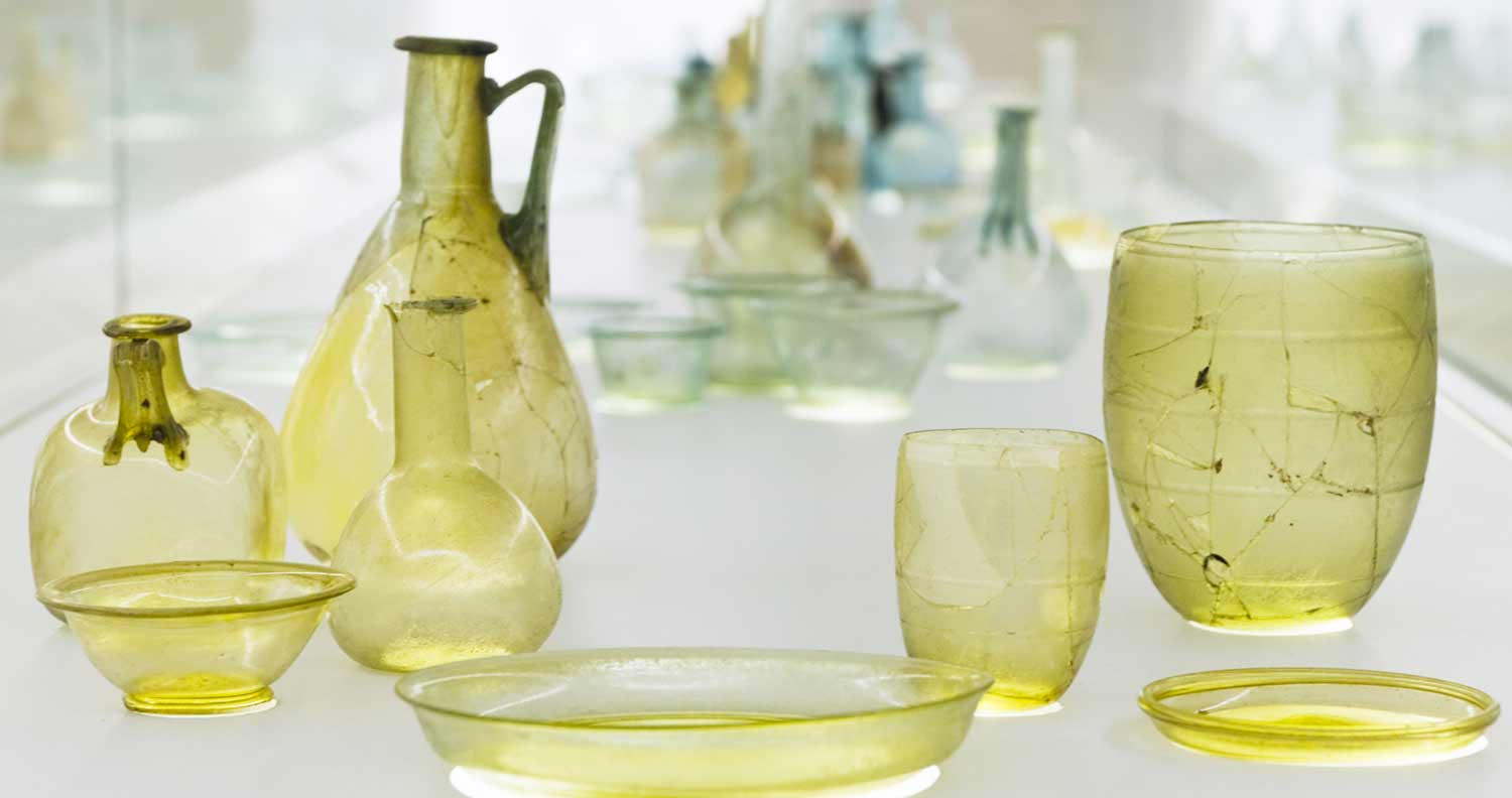 exhibits at the museum of ancient glass in zadar