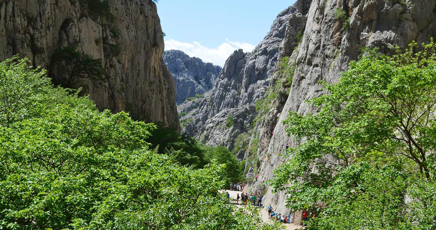 view of landscape at Paklenica National park Croatia